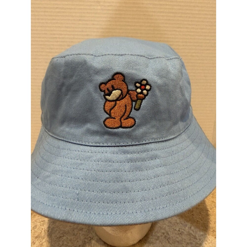 Ardene Reversible Bucket Hat Bandana Patchwork Teddy Bear Embroidered